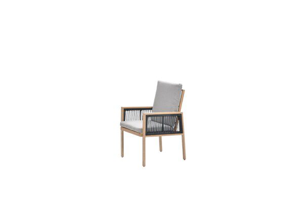 Decala Dining Stuhl alu light teak / taupe