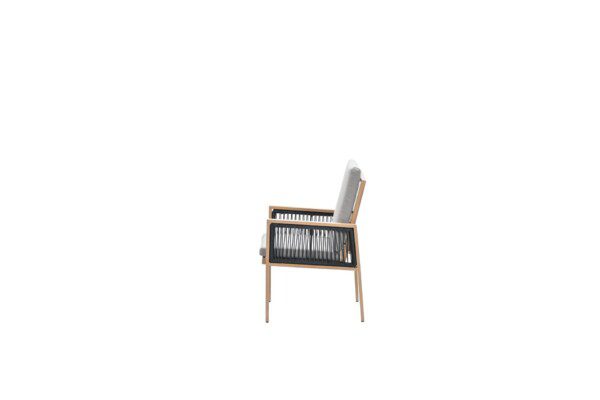 Decala Dining Stuhl alu light teak / taupe – Bild 3