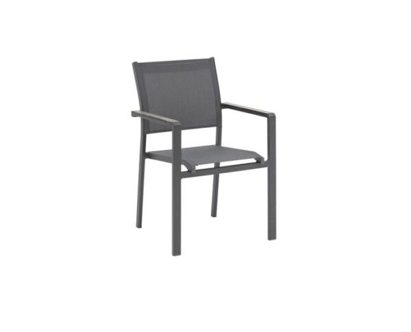 Lilly Stuhl HPL anthrazit / schwarz-grau / steingrau