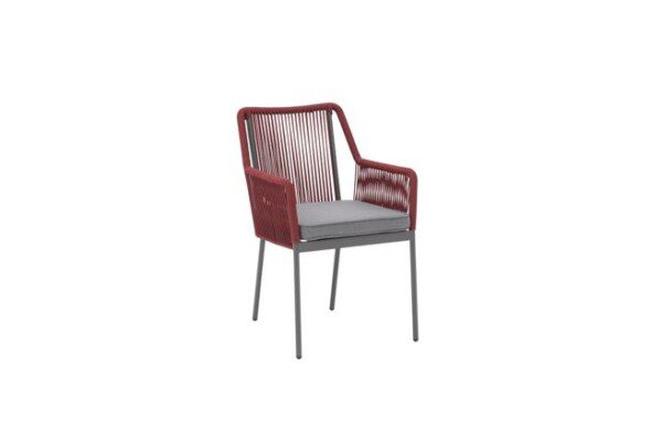 Andros Stuhl anthrazit / rot