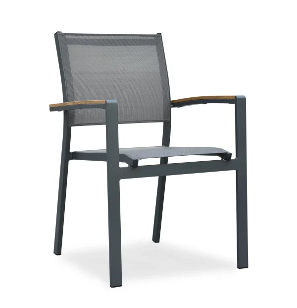 Lido Stuhl anthrazit / taupe-grau – Bild 2