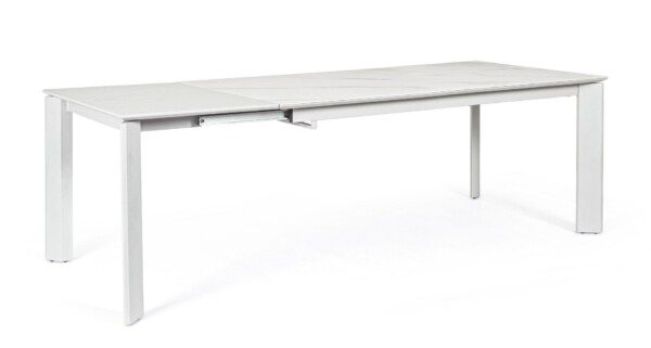 BRIVA weiß-hellgrau 160 - 220 x 90 x H76 cm