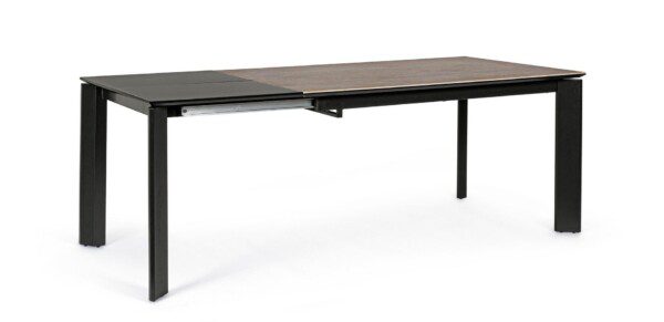 BRIVA grau-schwarz 140 – 200 x 90 x H76 cm