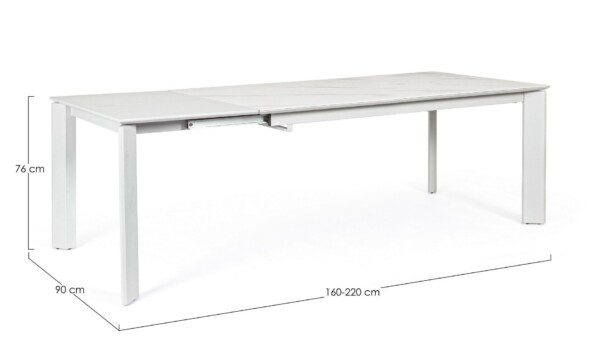 BRIVA weiß-hellgrau 160 - 220 x 90 x H76 cm – Bild 10