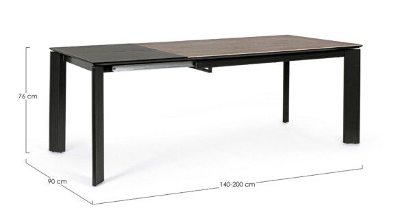 BRIVA grau-schwarz 140 – 200 x 90 x H76 cm – Bild 9