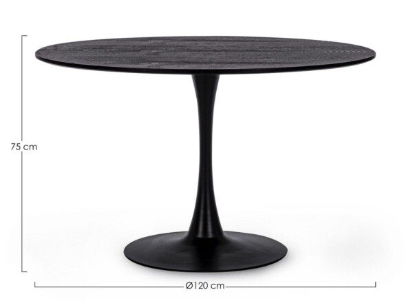 BLOOM schwarz Ø 120 x H75 cm – Bild 3