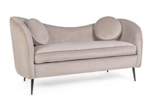 CANDIS hellgrau 2-Sitzer Sofa