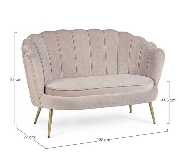 GILIOLA 2-Sitzer Sofa hellgrau – Bild 7
