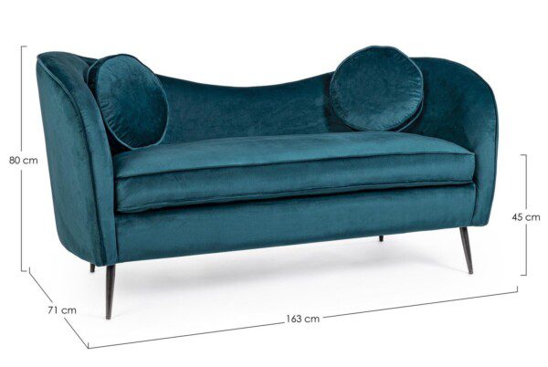 CANDIS petrol 2-Sitzer Sofa – Bild 10