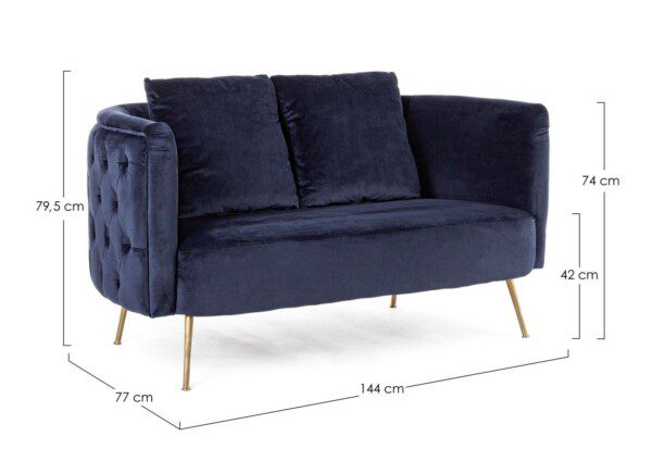 TENBURY 2-Sitzer Sofa blau – Bild 7