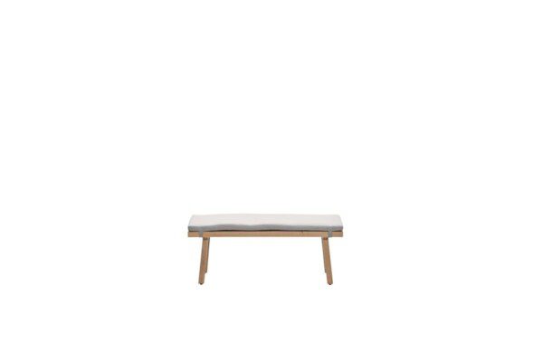 Decala Bank 110 x 41 x 42.5 cm light teak alu / taupe – Bild 2