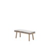 Decala Bank 110 x 41 x 42.5 cm light teak alu / taupe