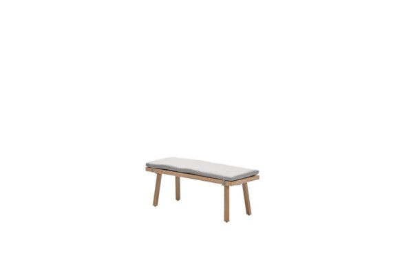 Decala Bank 110 x 41 x 42.5 cm light teak alu / taupe
