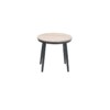 Margriet Beistelltisch Ø 50 x H48 cm carbon black / light teak Vironwood