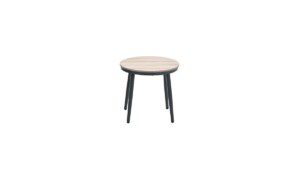 Margriet Beistelltisch Ø 50 x H48 cm carbon black / light teak Vironwood