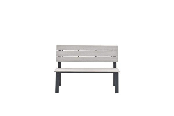 Jondal Parkbank L125 carbon black / light teak imowood – Bild 2