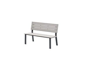 Jondal Parkbank L125 carbon black / light teak Vironwood