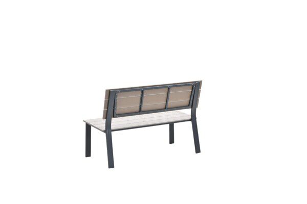 Jondal Parkbank L125 carbon black / light teak imowood – Bild 4