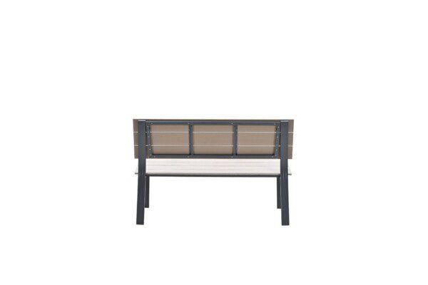 Jondal Parkbank L125 carbon black / light teak imowood – Bild 5