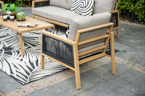 Decala Lounge light teak alu / taupe – Bild 7