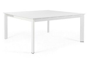 KONNOR Tisch 110-160 x 160 x H77.5 cm weiß