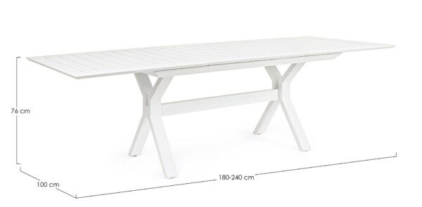 KENYON Tisch 180-240 x 100 x H76 cm weiß – Bild 10