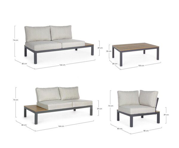 ELIAS Lounge anthrazit / sand – Bild 8