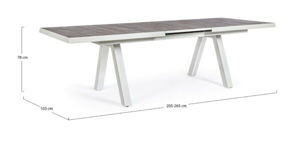 KRION Tisch 205-265 x 103 x H78 cm sand – Bild 14