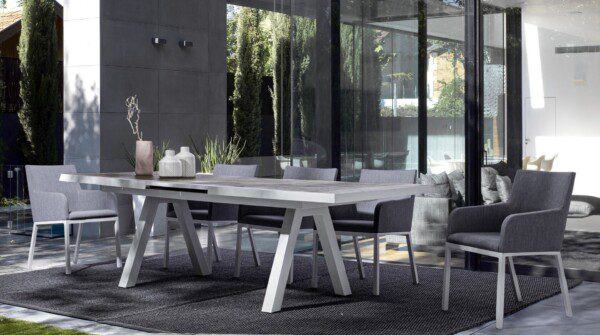 KRION Tisch 205-265 x 103 x H78 cm sand – Bild 11