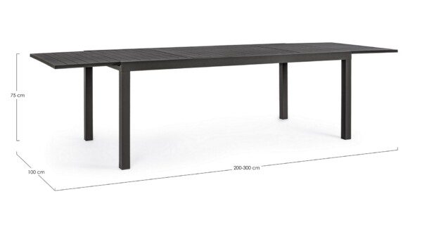 HILDE Tisch 200-300 x 100 x H75 cm anthrazit – Bild 11