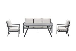 Sergio Lounge carbon black / desert sand