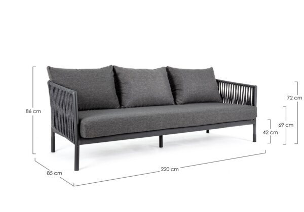 FLORENCIA Sofa anthrazit – Bild 6