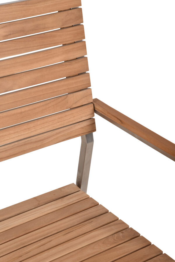DENVER Tischgruppe Edelstahl / Teak – Bild 11
