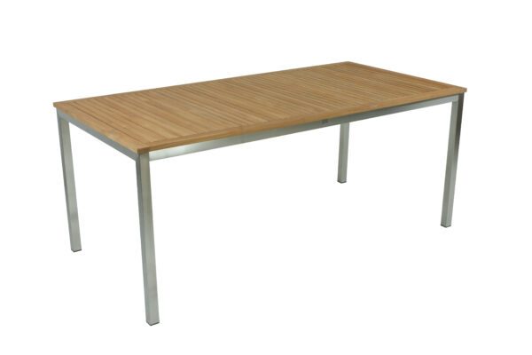 DENVER Tischgruppe Edelstahl / Teak – Bild 4