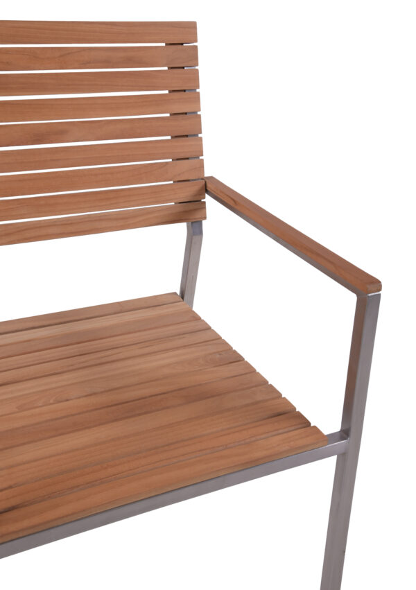 DENVER Tischgruppe Edelstahl / Teak – Bild 10