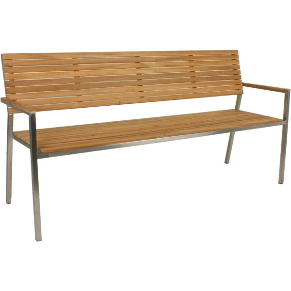DENVER Tischgruppe Edelstahl / Teak – Bild 7