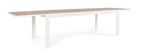 BELMAR Tisch 220 – 340 x 100 x H75 cm weiß – Bild 2