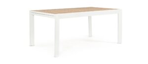 BELMAR Tisch 160 – 240 x 100 x H75 cm weiß