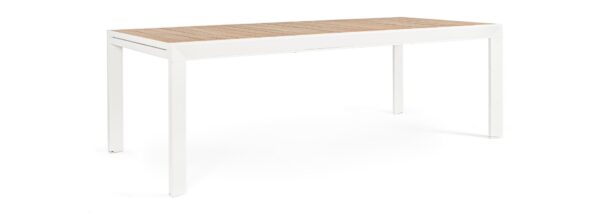 BELMAR Tisch 220 – 340 x 100 x H75 cm weiß