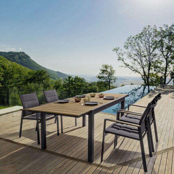 ELIAS Tisch 140 – 200 x 90 x H75 cm anthrazit – Bild 9