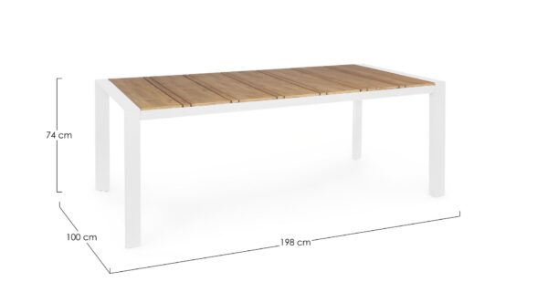 ELIAS Tisch 198 x 100 x H74 cm weiß – Bild 6