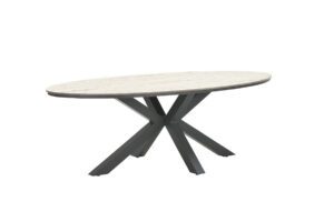 Edison Tisch 280 x 140 x H75 cm carbon black / light teak Vironwood