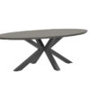 Edison Tisch 280 x 140 x H75 cm carbon black / grey teak Vironwood