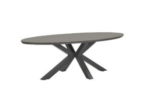 Edison Tisch 280 x 140 x H75 cm carbon black / grey teak Vironwood