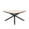Edison Tisch 170 x 170 x H75 cm carbon black / light teak Vironwood