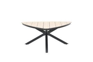 Edison Tisch 170 x 170 x H75 cm carbon black / light teak Vironwood