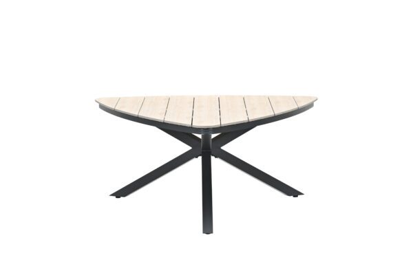 Edison Tisch 170 x 170 x H75 cm carbon black / light teak Vironwood