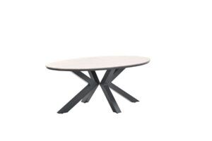 Edison Tisch 180 x 115 x H75 cm carbon black / light teak Vironwood