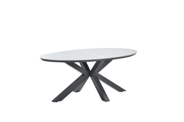 Edison Tisch 180 x 115 x H75 cm carbon black / grey teak Vironwood