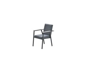 Cantania Stuhl carbon black / anthrazit texfiber / light teak Vironwood